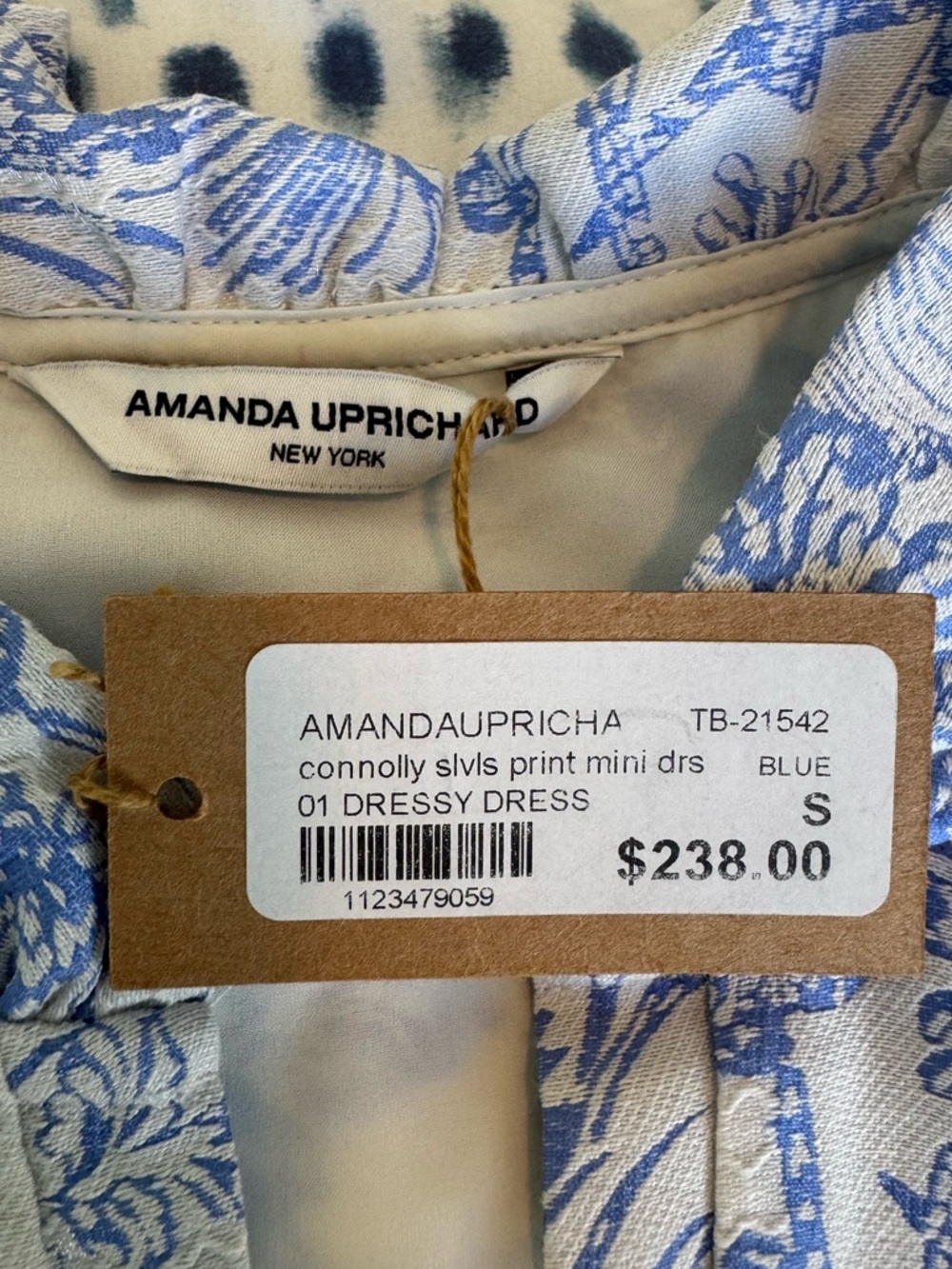 Amanda Uprichard Connolly Dress in English Blue - Size S - Picture 12 of 15
